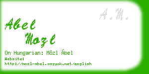 abel mozl business card