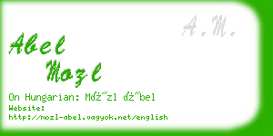 abel mozl business card